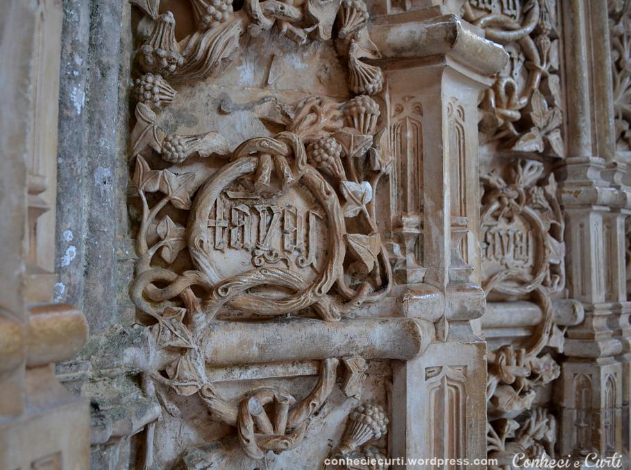 Capelas Imperfeitas no Mosteiro da Batalha. Detalhes das paredes.