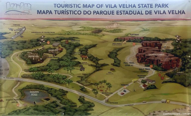 Mapa Turístico de Vila Velha em Ponta Grossa - PR. Foto: Maria Vitória.