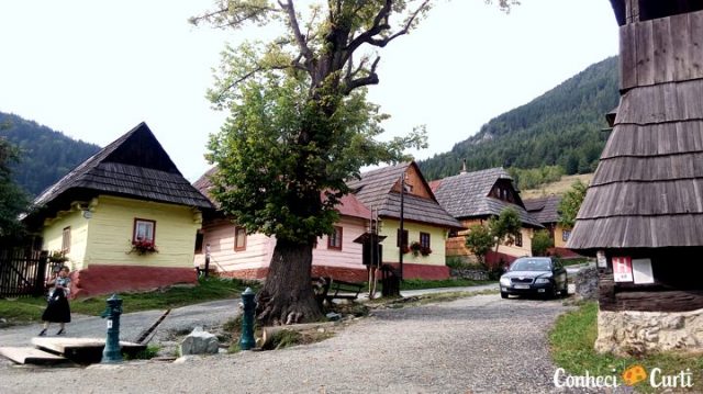 A aldeia Vlkolínec, Eslováquia.